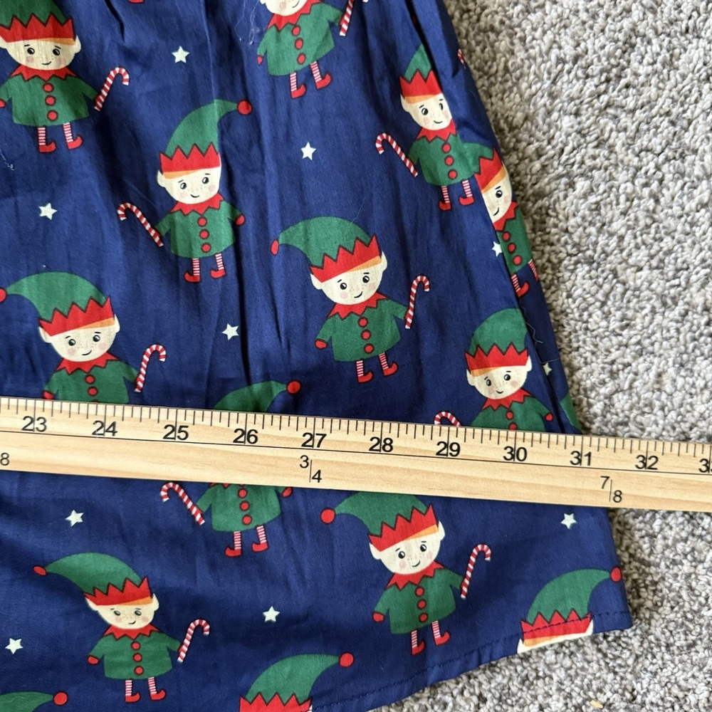ModCloth Holiday Navy Elf‎ With Candycane Retro Full Skirt Pockets Size Small - Picture 8 of 10